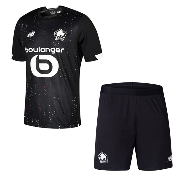 Camiseta Lille Segunda equipo Niños 2020-21 Negro